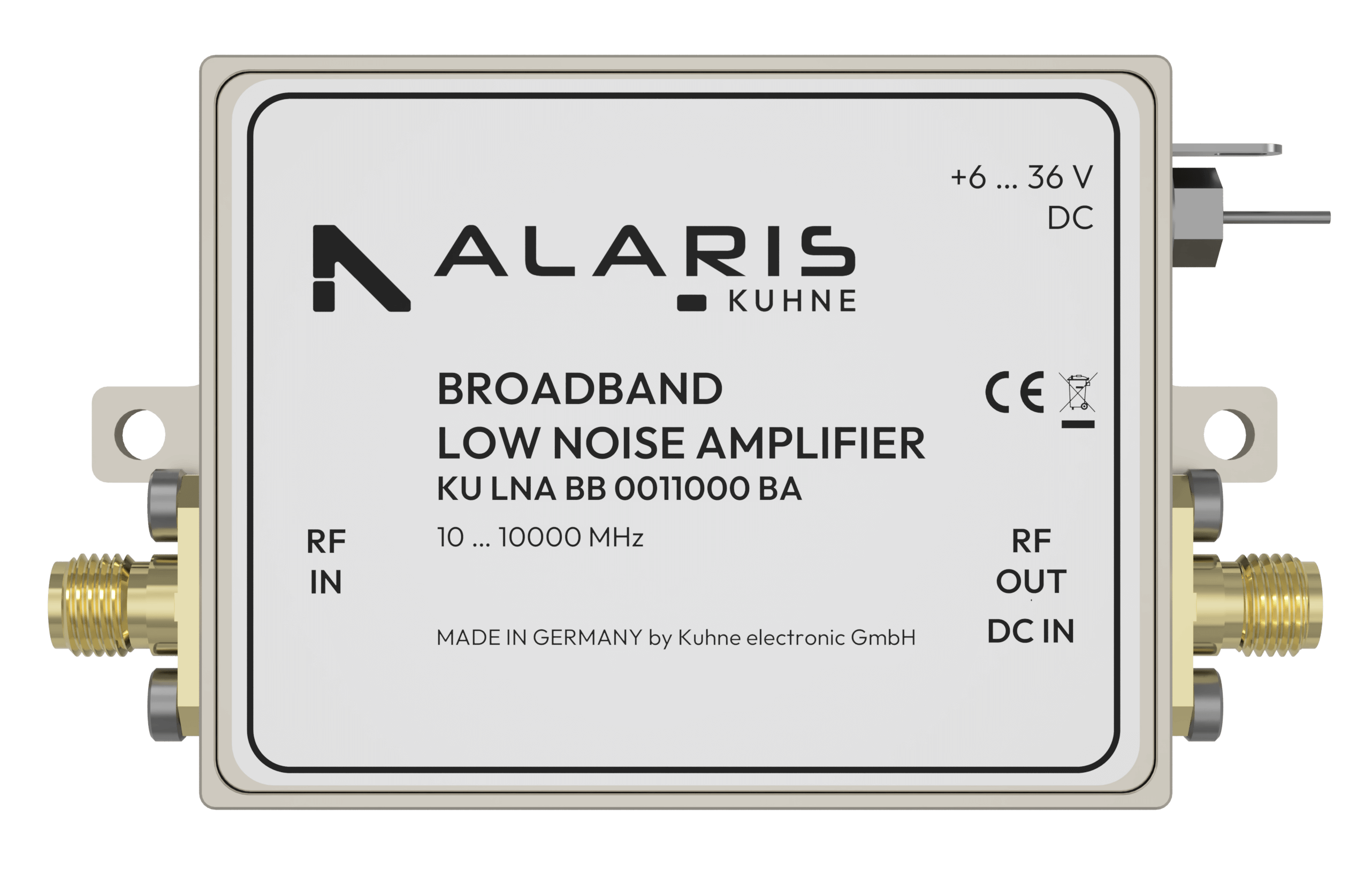 Broadband preamplifier, 10 ... 10000 MHz